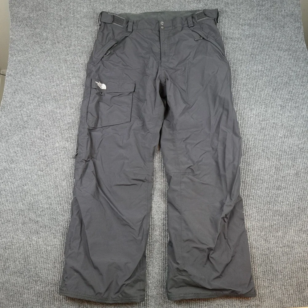 The North Face HyVent Snow Pants Mens 2XL Gray Waterproof Lined Ski Snowboard